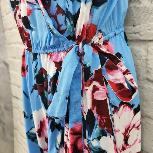 BAND OF GYPSIES Women's Size Medium Floral Side Tie Open Back with tie Dress NEW - Picture 4 of 13